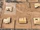 Drone view of multiple new home construction sites, ready for your design ideas at 13947 E Barwick Dr, Scottsdale, AZ 85262