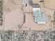Aerial shot of a desert property, featuring a fenced yard at 27420 N 170Th St, Rio Verde, AZ 85263