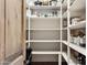 Walk-in pantry with ample shelving and storage space to keep your kitchen organized at 3312 N 89Th Pl, Mesa, AZ 85207