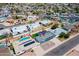 Aerial view of residential neighborhood showcasing yards, street, and community at 7346 E Mckinley St, Scottsdale, AZ 85257