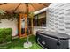 Backyard featuring artificial turf, a personal sauna, and outdoor cold plunge at 7770 E Camelback Rd # 11, Scottsdale, AZ 85251