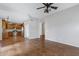 Open living area with access to the kitchen and backyard at 9665 E Nido Ave, Mesa, AZ 85209