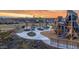 Modern playground featuring geometric climbing structures and picnic areas, perfect for Gathering fun and community gatherings at 9906 E Wavelength Ave, Mesa, AZ 85212