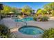 Community pool with hot tub, barbecue area, and lush landscaping, perfect for relaxation and social gatherings at 20121 N 76Th St # 2064, Scottsdale, AZ 85255