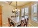 Bright dining area with a view of the backyard pool at 23455 S 199Th Pl, Queen Creek, AZ 85142