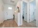 Inviting entryway with stylish decor, tiled flooring, and convenient storage solutions at 277 W Glacier Bay Dr, San Tan Valley, AZ 85140