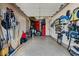 Spacious garage with ample storage space and various recreational equipment at 8427 E Preserve Way, Scottsdale, AZ 85266