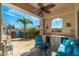 Outdoor patio with fireplace and outdoor kitchen, great for entertaining at 8427 E Preserve Way, Scottsdale, AZ 85266