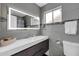 Modern bathroom with a vessel sink, sleek vanity, and modern fixtures, creating a luxurious space at 10543 E Sahuaro Dr, Scottsdale, AZ 85259