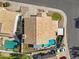 Aerial view of the home features a private pool and desert landscaping at 1248 E Briarwood Ter, Phoenix, AZ 85048