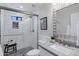 Modern bathroom with a glass-enclosed shower, stylish fixtures, and elegant finishes for a spa-like experience at 14841 N 62Nd Way, Scottsdale, AZ 85254