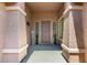 Charming front porch with decorative accents, a welcoming door, and stylish design elements at 2698 E Carla Vista Dr, Gilbert, AZ 85295