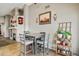 Cozy dining area with a fireplace, tile flooring, and a charming decor at 2727 S Sawyer Cir, Mesa, AZ 85209