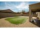 Private backyard with low-maintenance landscaping and artificial turf at 4415 E High Point Dr, Cave Creek, AZ 85331