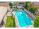 A private backyard with a sparkling pool and meticulously maintained landscaping for year-round enjoyment at 6608 S Willow Dr, Tempe, AZ 85283