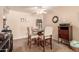 A cozy dining area with neutral paint and comfortable seating at 6608 S Willow Dr, Tempe, AZ 85283