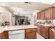 The kitchen area seamlessly flows into an adjacent living space at 6608 S Willow Dr, Tempe, AZ 85283