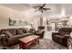 Open living area features comfortable seating, and a smooth transition into the kitchen at 6608 S Willow Dr, Tempe, AZ 85283