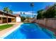 Backyard swimming pool with clear blue water and ample space at 6608 S Willow Dr, Tempe, AZ 85283