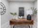 Stylish home office featuring a wooden desk, modern decor, and an inviting workspace at 17894 W Hood River Rd, Surprise, AZ 85388