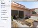 Cozy patio featuring comfortable white furniture, providing a relaxing outdoor living space at 5103 S Birch St, Tempe, AZ 85282