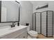 Bathroom with modern sink, fixtures, and a decorative folding privacy screen at 2305 N Heritage St, Buckeye, AZ 85396