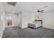 Carpeted bedroom with a tray ceiling, recessed lighting, and a ceiling fan at 2305 N Heritage St, Buckeye, AZ 85396