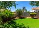 Lush backyard with artificial grass, offering a serene outdoor space at 5752 S Crossbow Pl, Chandler, AZ 85249
