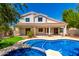 Backyard pool and spa offer a refreshing oasis for relaxation and entertainment at 5752 S Crossbow Pl, Chandler, AZ 85249