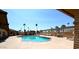 Enjoy the community pool with lounge chairs and shade for relaxing in the sun at 120 N Val Vista Dr # 230, Mesa, AZ 85213