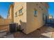 Corner of a backyard area with gravel landscaping and AC unit at 1367 S Country Club Dr # 1276, Mesa, AZ 85210