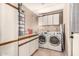 Well-equipped laundry room with a front-load washer and dryer set at 19258 N 20Th Dr, Phoenix, AZ 85027