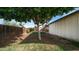 Fenced backyard featuring mature trees and providing privacy at 2002 S Apache Dr, Apache Junction, AZ 85120