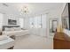 Bright bedroom with white walls, carpet, and elegant decor at 22656 E Marsh Rd, Queen Creek, AZ 85142