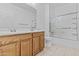 Well lit bathroom with dual sinks and a shower/tub combo at 2894 E Nolan Pl, Chandler, AZ 85249