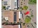 Aerial view of a home featuring solar panels and a private backyard with a covered patio at 3147 N Couples Dr, Goodyear, AZ 85395