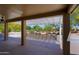 Relaxing covered patio with desert landscaping and beautiful view of the community at 3147 N Couples Dr, Goodyear, AZ 85395
