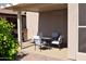 Back patio featuring a table with four chairs at 429 N San Ricardo N Trl, Casa Grande, AZ 85194