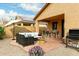Staged patio showcasing outdoor seating and dining area, perfect for entertaining at 43142 N Outer Bank Dr, Anthem, AZ 85086