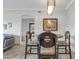 Cozy dining area with unique lighting and comfortable seating at 5401 E Van Buren St # 3113, Phoenix, AZ 85008