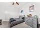 Bedroom featuring a gray bed frame, gray dresser, and carpet flooring at 9285 E Canyon Vw, Scottsdale, AZ 85255