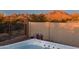 Inviting hot tub area offers tranquil mountain views and a peaceful desert setting at 9858 E South Bend Dr, Scottsdale, AZ 85255