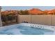 Relaxing hot tub with mountain views, providing a serene and private retreat at 9858 E South Bend Dr, Scottsdale, AZ 85255