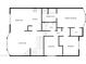 View of the detailed floorplan showing the kitchen, living room, bedrooms and dining area at 3134 E Mckellips Rd # 50, Mesa, AZ 85213