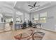 Bright bonus room featuring neutral tones, modern ceiling fan, and beautiful flooring at 3859 E Appaloosa Rd, Gilbert, AZ 85296