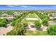 Aerial view of community park with lush greenery and a playground, an ideal spot for Gathering activities at 3859 E Appaloosa Rd, Gilbert, AZ 85296