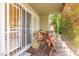 Comfortable patio area with wood-look floors, seating, and an outdoor feel at 6118 N 12Th Pl # 2, Phoenix, AZ 85014