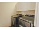 A functional laundry room with modern appliances and minimalist white cabinets at 6278 N 31St Way, Phoenix, AZ 85016