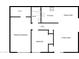 Detailed floor plan showcasing the layout of the primary bedroom, kitchen, bathroom, and living room at 930 S Acapulco Ln # D, Tempe, AZ 85281