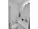 Updated bathroom with modern fixtures, a vanity and a shower with granite countertop at 10245 N 15Th Dr, Phoenix, AZ 85021